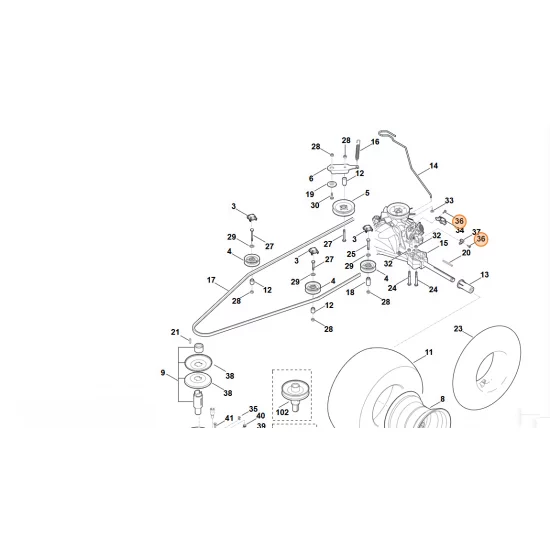 Stihl  Śruba ścinana 4,8x13 9103 021 3762